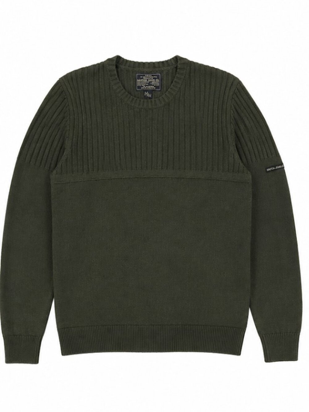 Vintage Nautica Jeans Co. Men’s Crewneck Knit Sweater - Olive Green